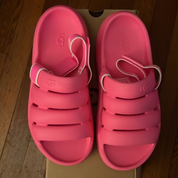 NEON PINK UGG Slides - Picture 2 of 5